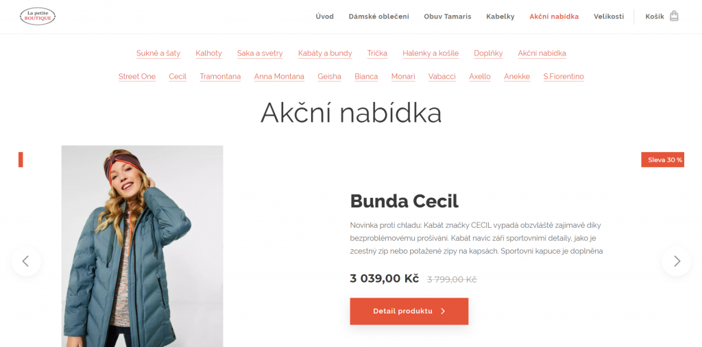 Internetový boutique La Petite